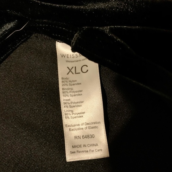 Weissman silver/black velvet dance/skate costume - Picture 5 of 5